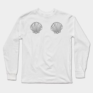 Mermaid Shells Bra T-Shirt Long Sleeve T-Shirt
